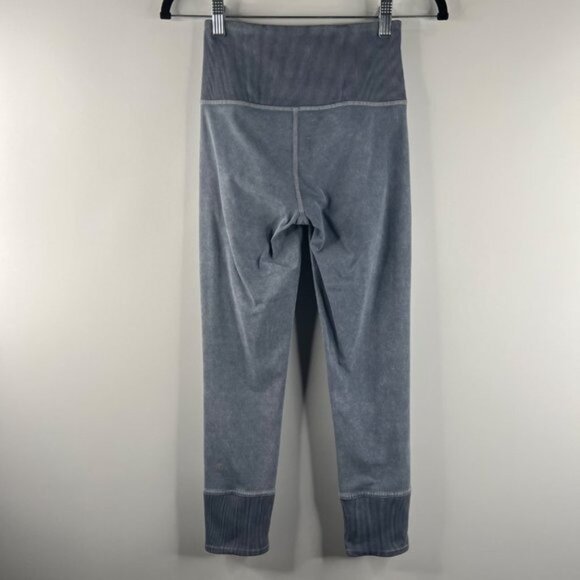 Lululemon Wunder Under Crop 23" Ribbed Leggings Pants Size 2 Washed Moon Blue - Picture 4 of 8